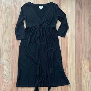 Ann Taylor LOFT black long sleeve midi dress - size 2